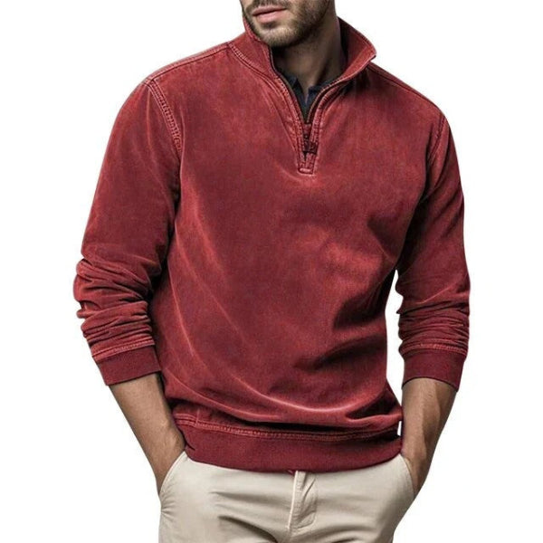 Alex | Heren pullover met kwart rits