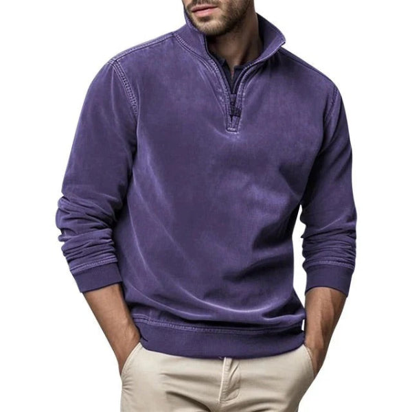 Alex | Heren pullover met kwart rits