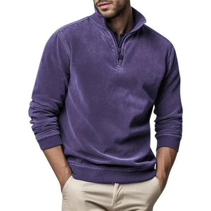 Alex | Heren pullover met kwart rits