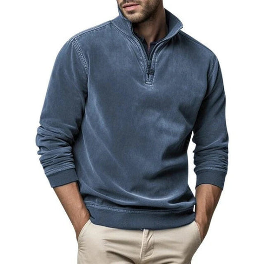Alex | Heren pullover met kwart rits