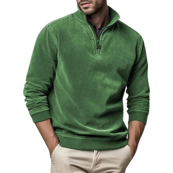 Alex | Heren pullover met kwart rits