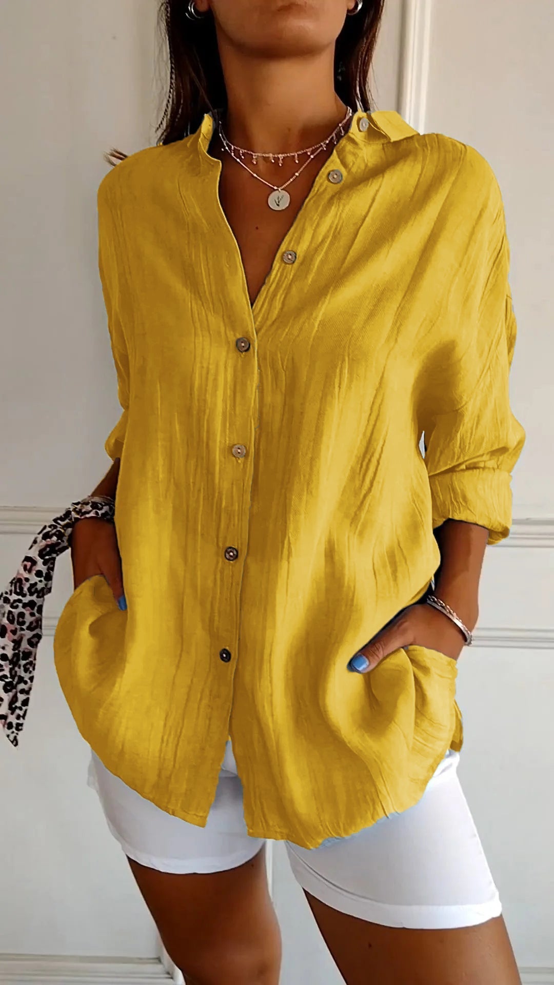 Kylie | Button-down shirt met zak