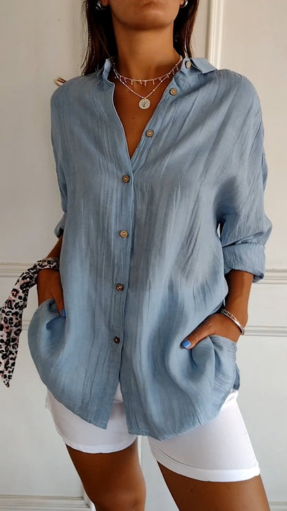 Kylie | Button-down shirt met zak