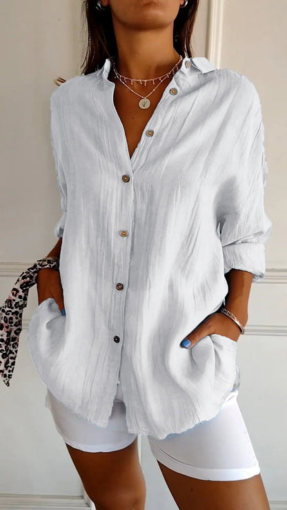 Kylie | Button-down shirt met zak
