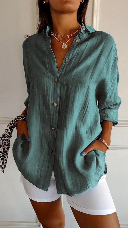 Kylie | Button-down shirt met zak