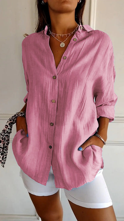 Kylie | Button-down shirt met zak