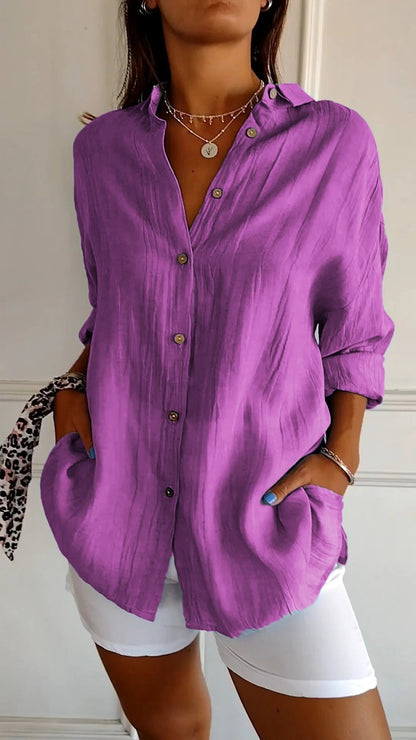 Kylie | Button-down shirt met zak