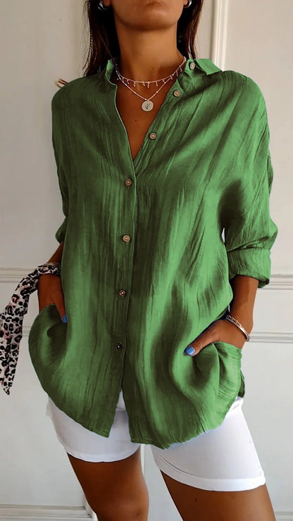 Kylie | Button-down shirt met zak