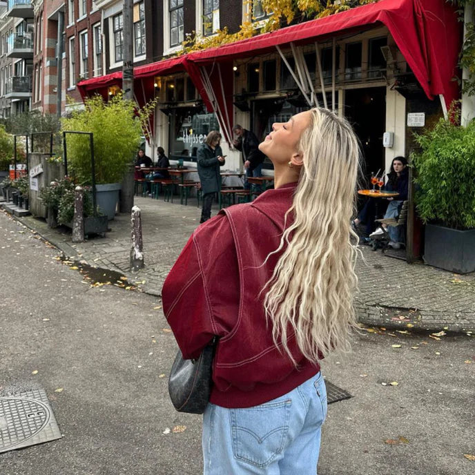Lily | Oversized Leren Jas voor Dames