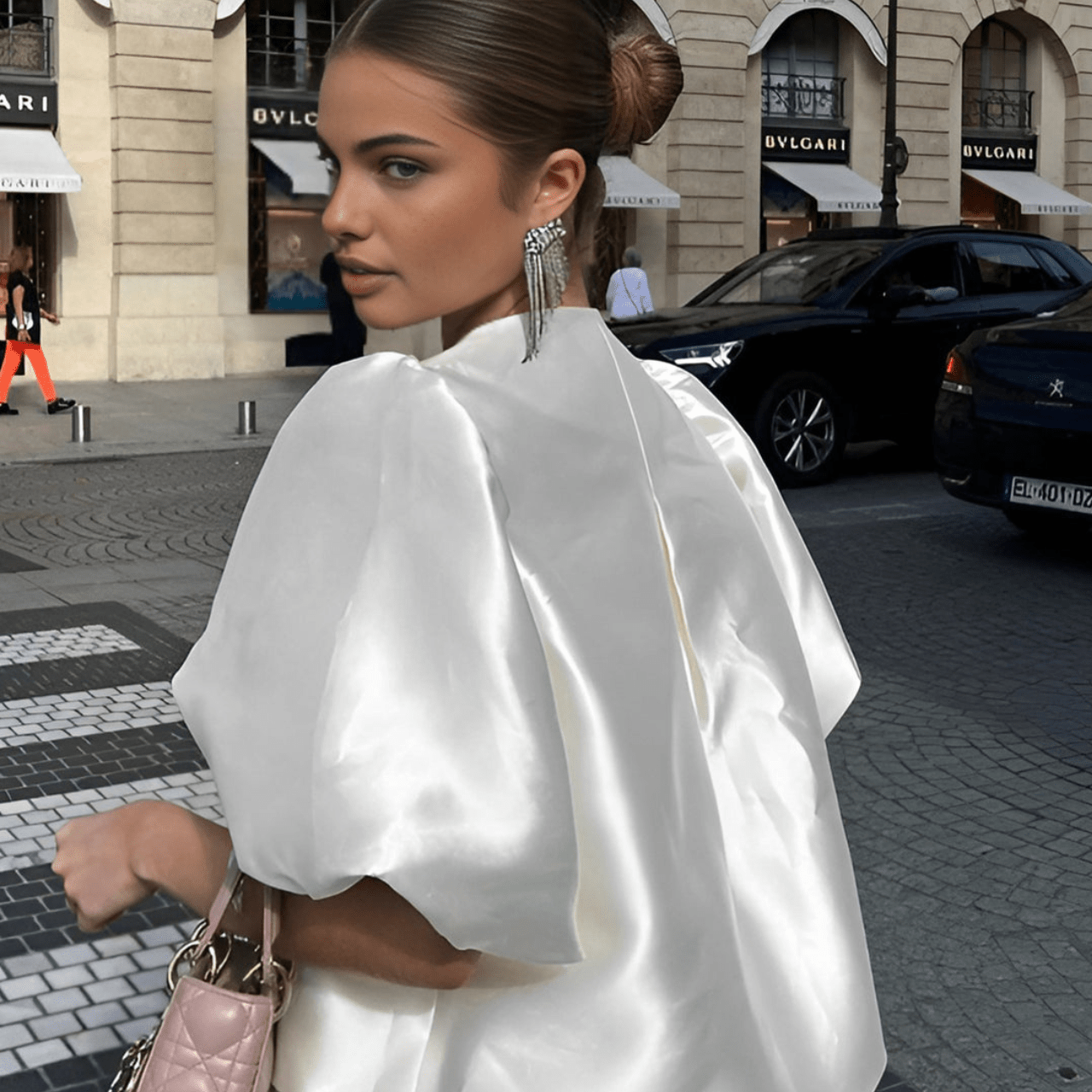 Samantha | Elegante Top met Pofmouwen