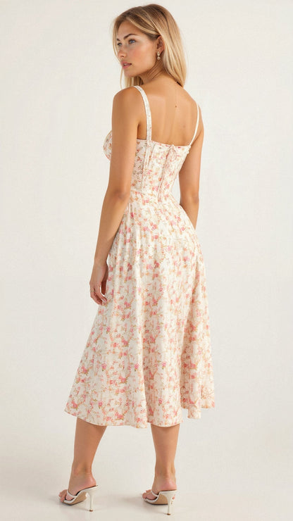 Kiana | Korset Midi Jurk