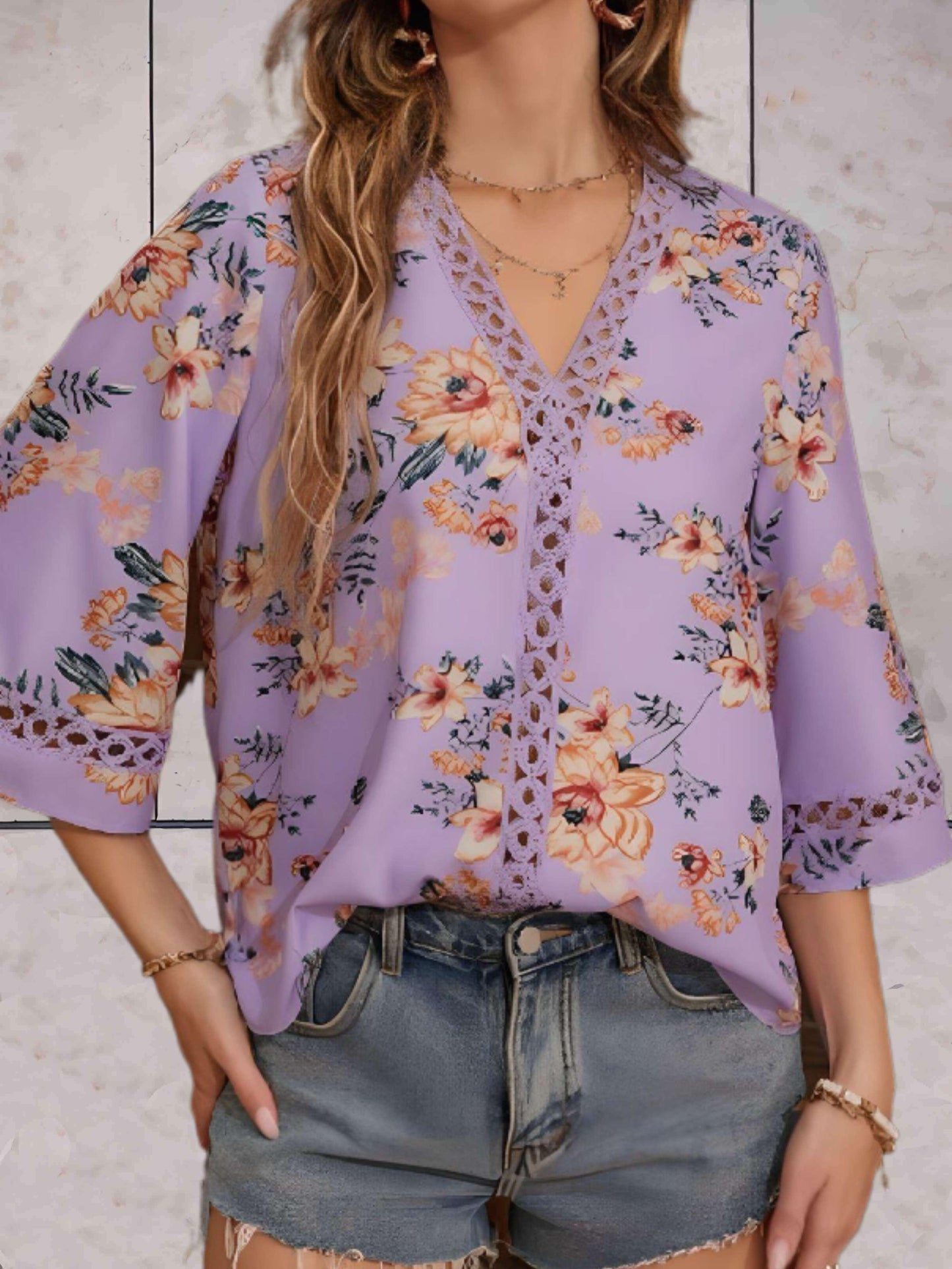 Kendra | Elegante Zomerse Bloemen Blouse