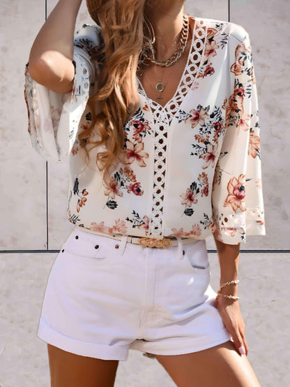 Kendra | Elegante Zomerse Bloemen Blouse