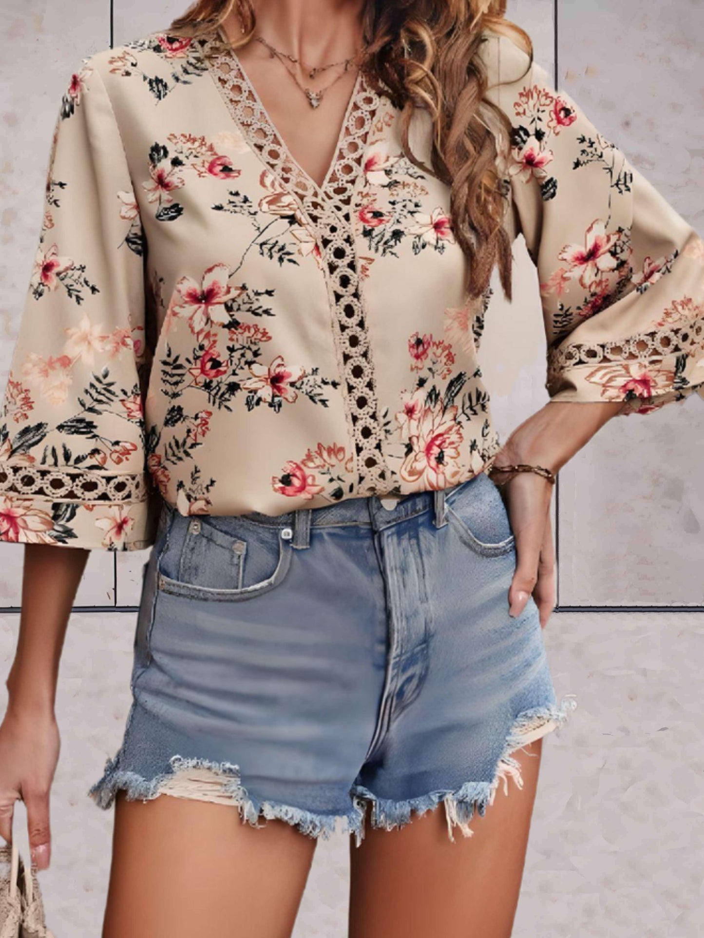 Kendra | Elegante Zomerse Bloemen Blouse