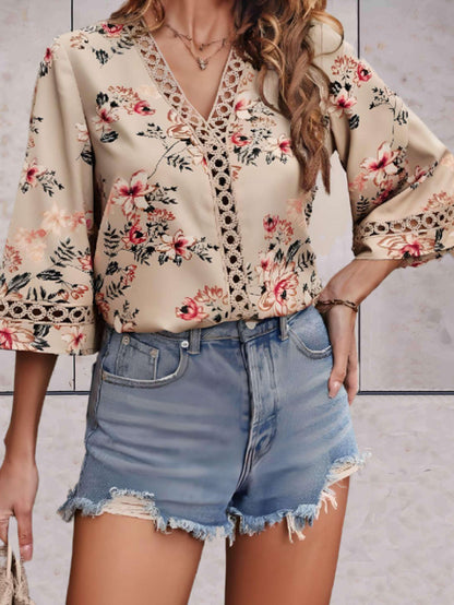 Kendra | Elegante Zomerse Bloemen Blouse