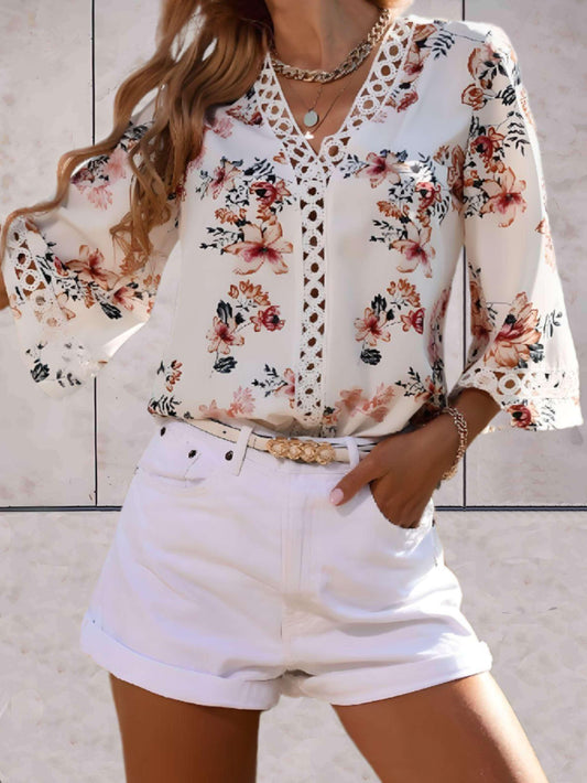 Kendra | Elegante Zomerse Bloemen Blouse
