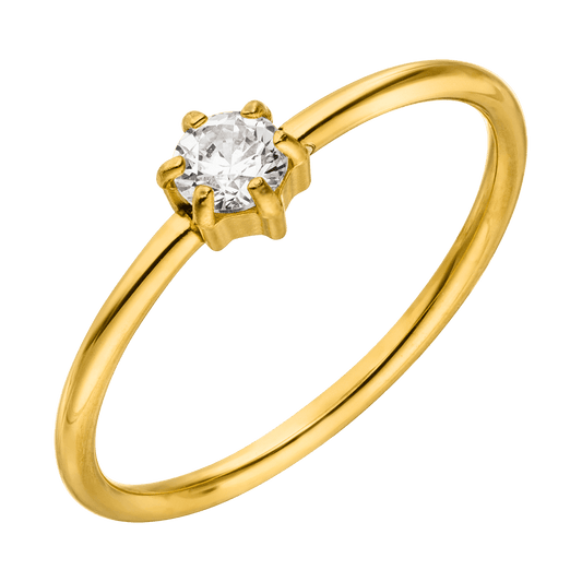 Callie | Fijne Gouden Kristallen Ring