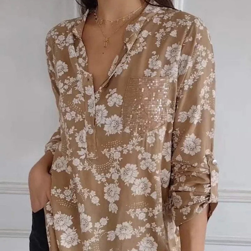 Emery | Casual Losvallende Bloemenprint Blouse