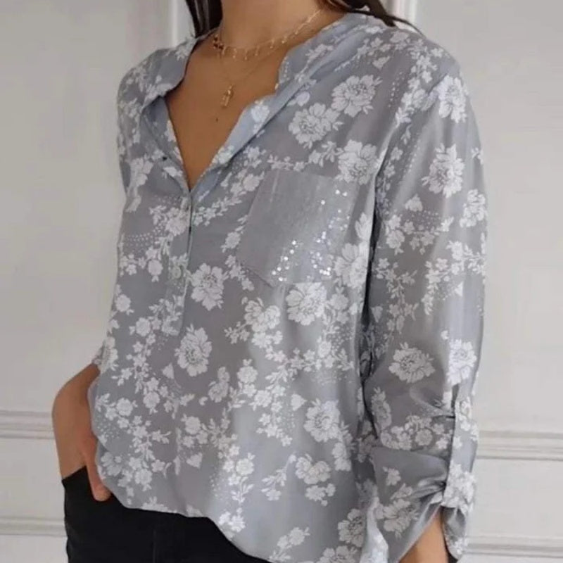 Emery | Casual Losvallende Bloemenprint Blouse