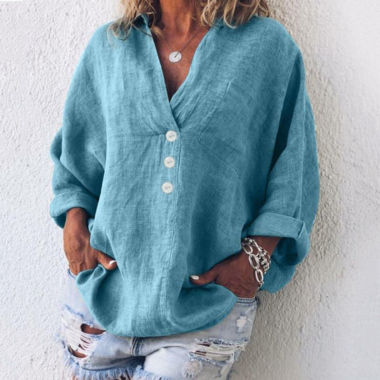 Abigail | Oversized Blouse met Knoopsluiting