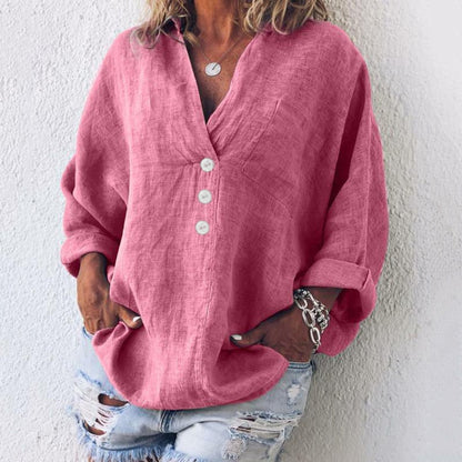 Abigail | Oversized Blouse met Knoopsluiting