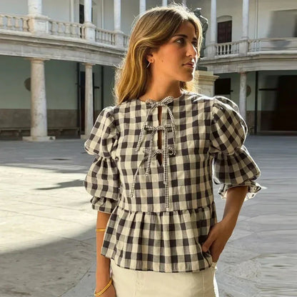 Edith | Zomertop met Strik voor Vrouwen